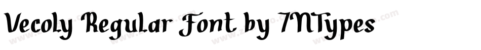 Vecoly Regular Font by 7NTypes字体转换